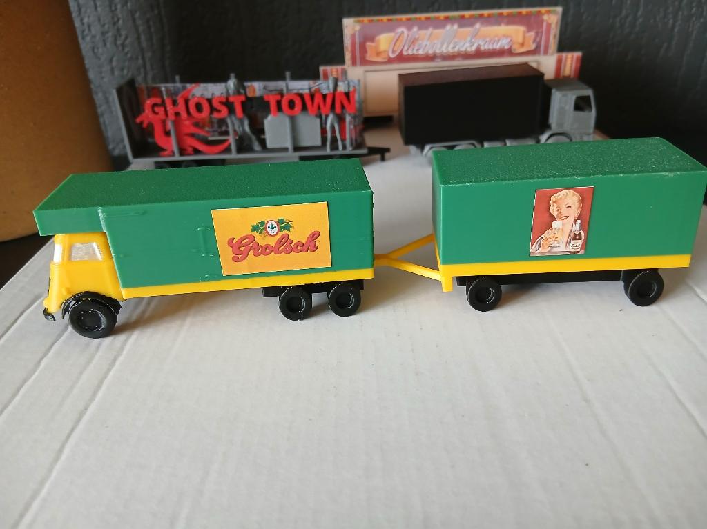GROLSCH vrachtwagen combinatie miniatuur, Ophalen of Verzenden, Overige typen, Grolsch