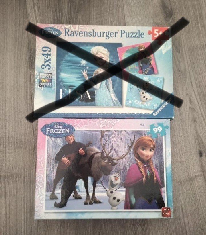 Frozen puzzels, Ophalen, Meer dan 50 stukjes, 4 tot 6 jaar