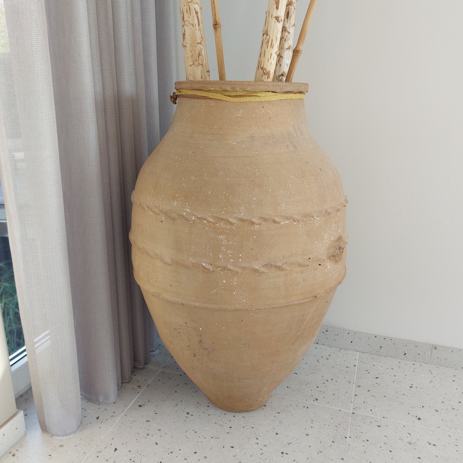 Grote terracotta olijfkruik of olijfpot, 90 cm hoog, Ophalen