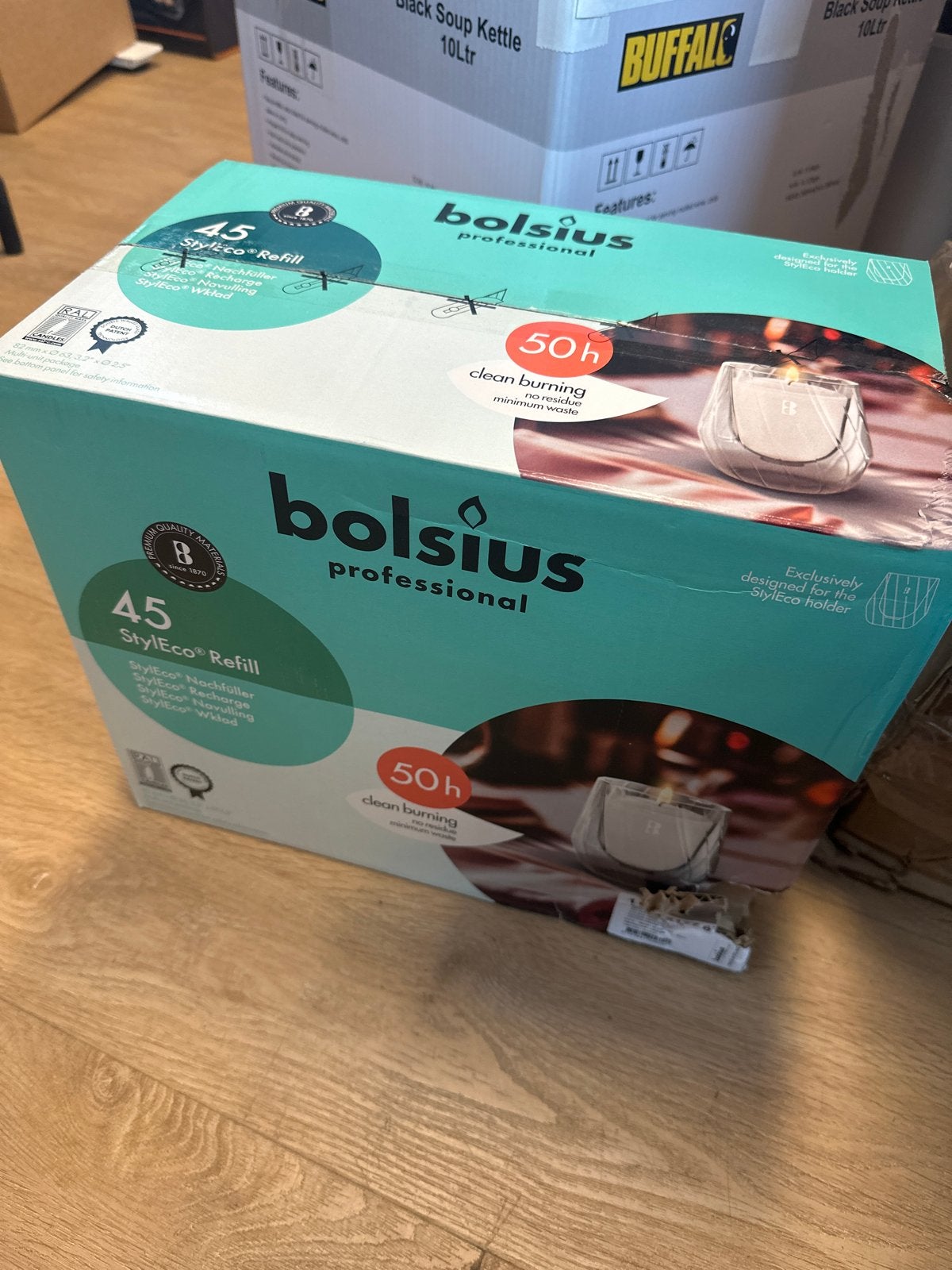 Bolsius Professional refill Kaarsen - 45 stuks, Ophalen of Verzenden, Kaars, Wit, Overige merken