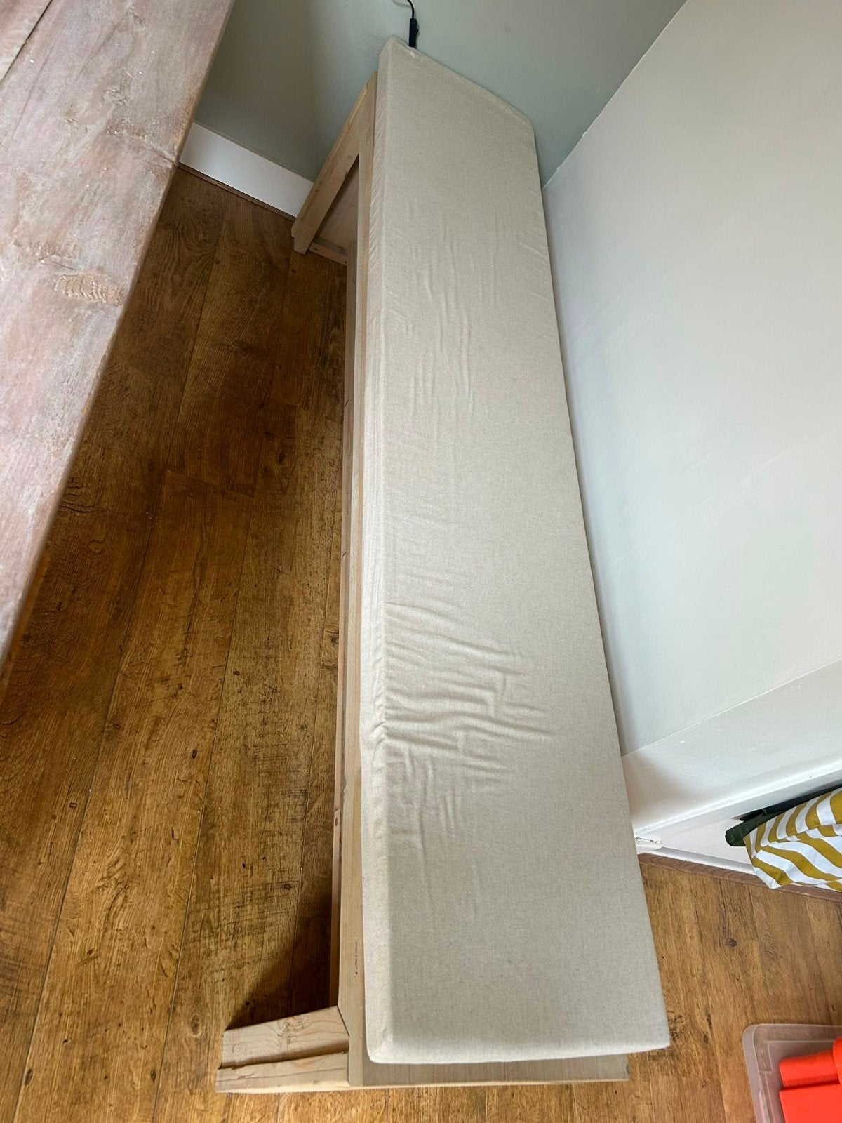 Houten eettafelbank met kussen, Ophalen, Rechthoekig, 200 cm of meer, 50 tot 100 cm