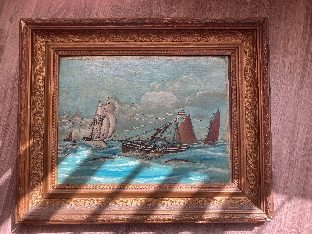 Schilderij sch 404, Antiek en Kunst, Kunst | Schilderijen | Klassiek, Ophalen