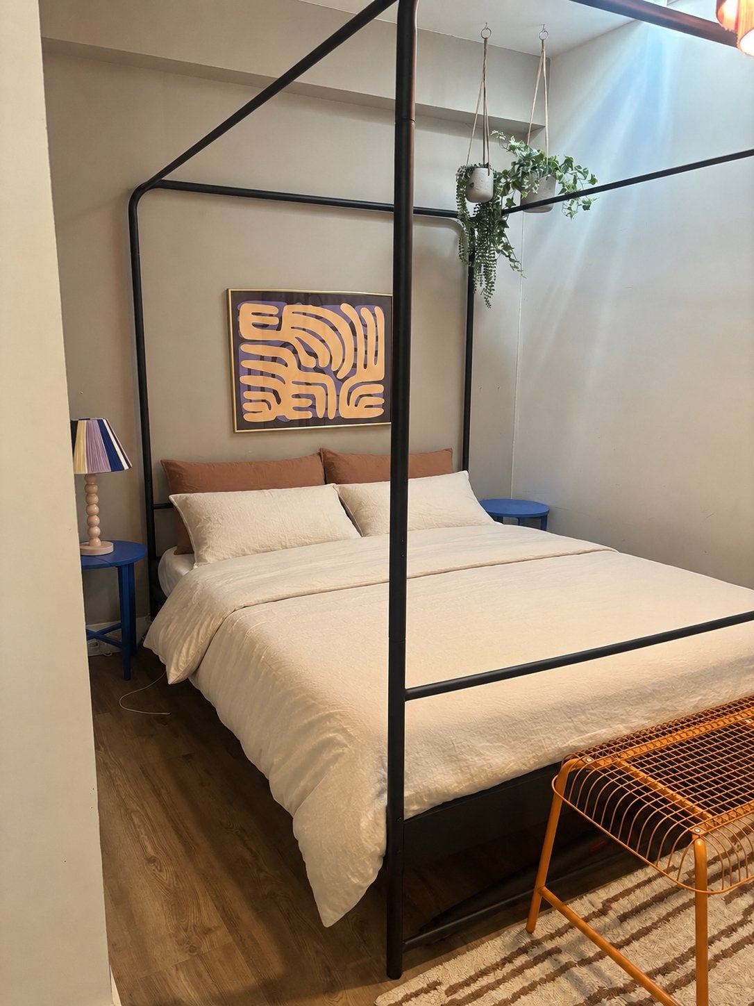 Bed, Ophalen, Tweepersoons, Zo goed als nieuw, 200 cm