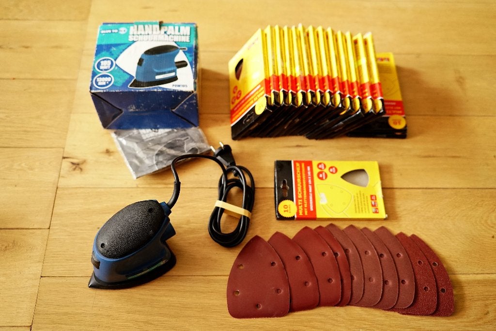 Schuurmachine met veel schuurpapier, Ophalen, Nieuw, Minder dan 600 watt, Overige typen