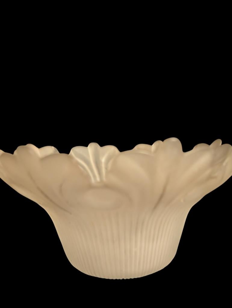 Art Deco Stijl Gesatineerd Glazen Schaal, Ophalen of Verzenden