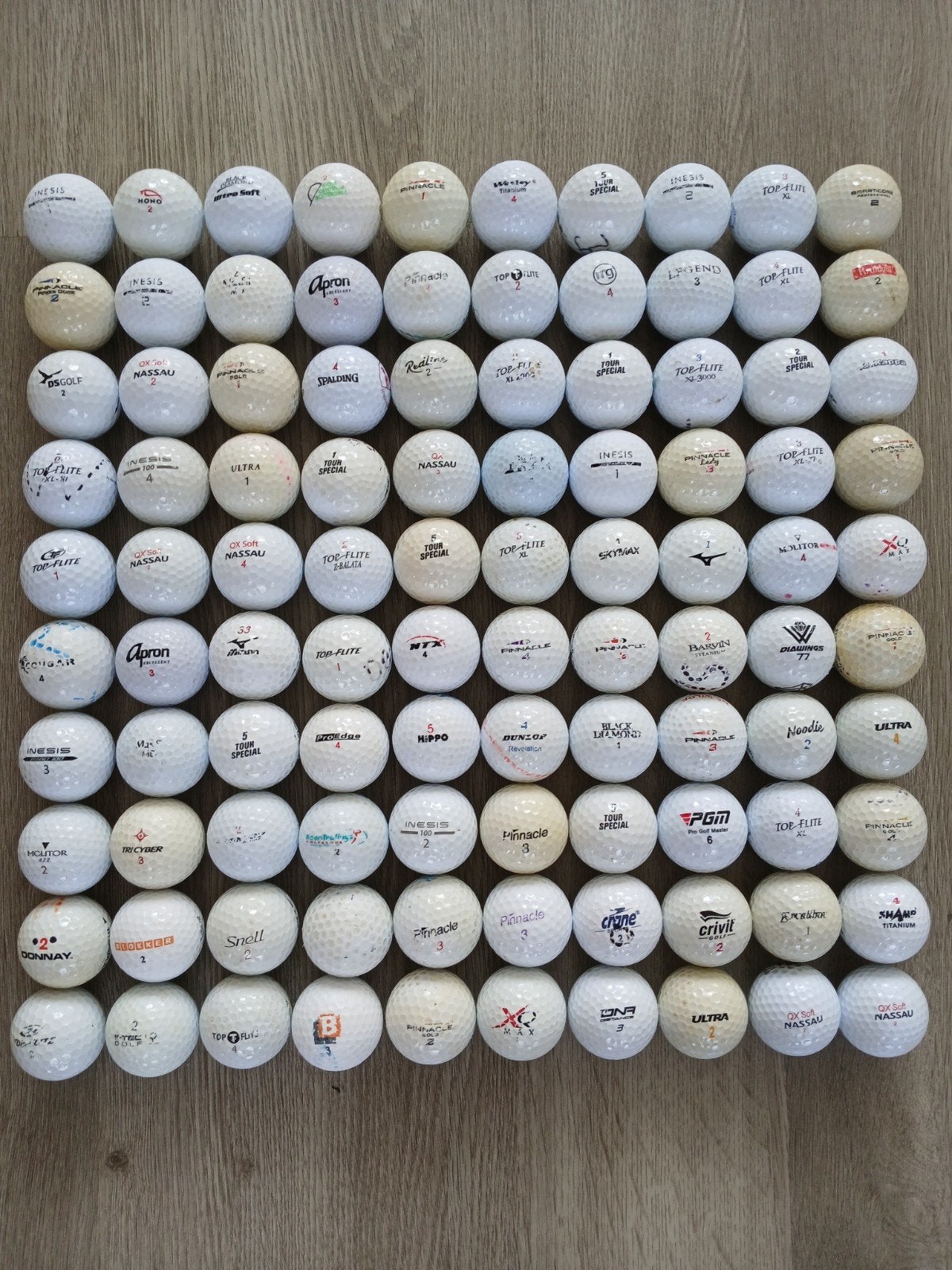 100 golfballen diverse merken, Ophalen of Verzenden, Zo goed als nieuw, Bal(len)