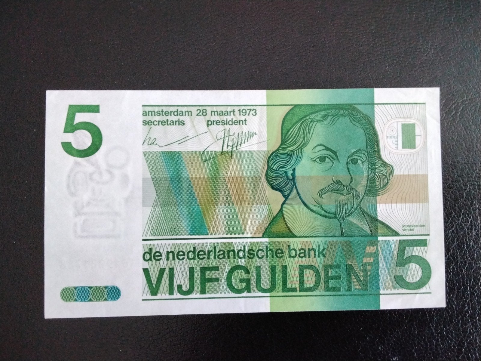 5 Gulden biljet Vondel ll niet in omloop geweest, Verzenden, 5 gulden, Los biljet
