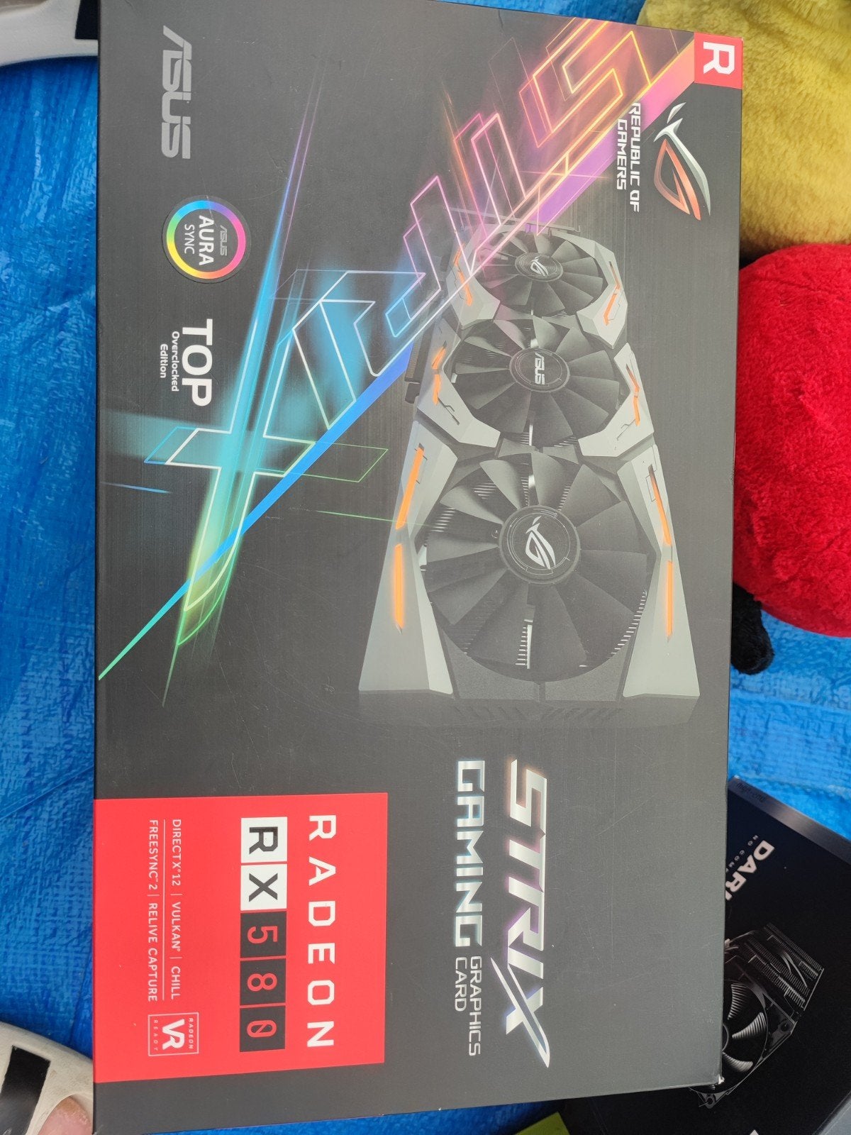 ASUS ROG Strix Radeon RX 580 TOP Gaming Grafische Kaart, PCI-Express 3, AMD, HDMI, Ophalen of Verzenden