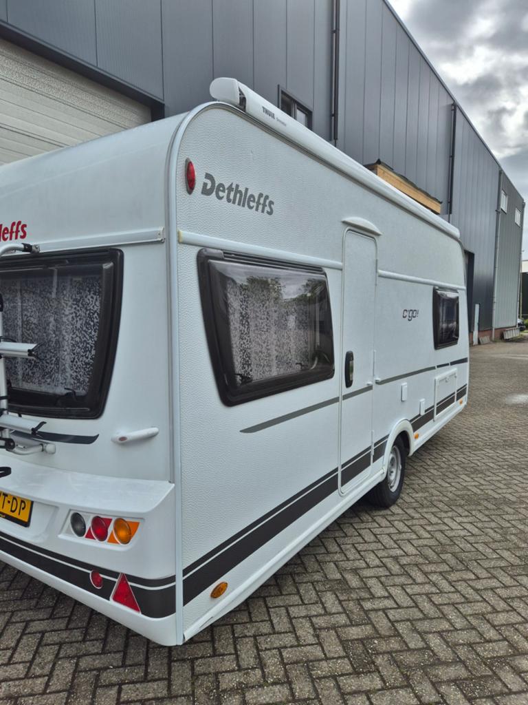 Dethleffs C-Go 495 FR zeer compleet met airco , mover, etc., Caravans en Kamperen, Caravans, Rondzit, Frans bed, Particulier, Schokbreker