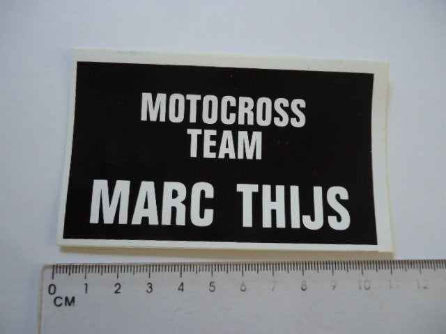 sticker oud Marc THIJS motorcross motocross cross, Verzenden, Zo goed als nieuw, Bedrijf of Vereniging