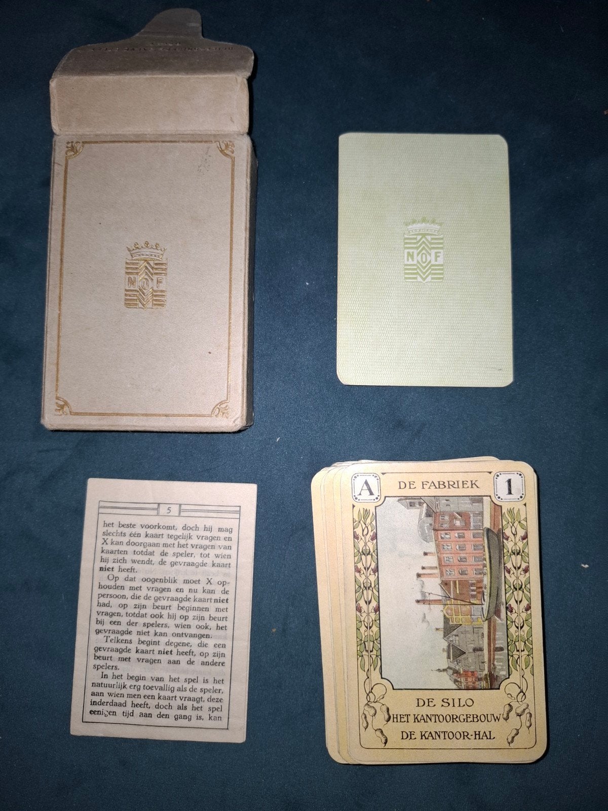 Antiek Calvé Delftsche Slaolie Kwartetspel (ca. 1905), Vijf spelers of meer, Ophalen of Verzenden, Gebruikt