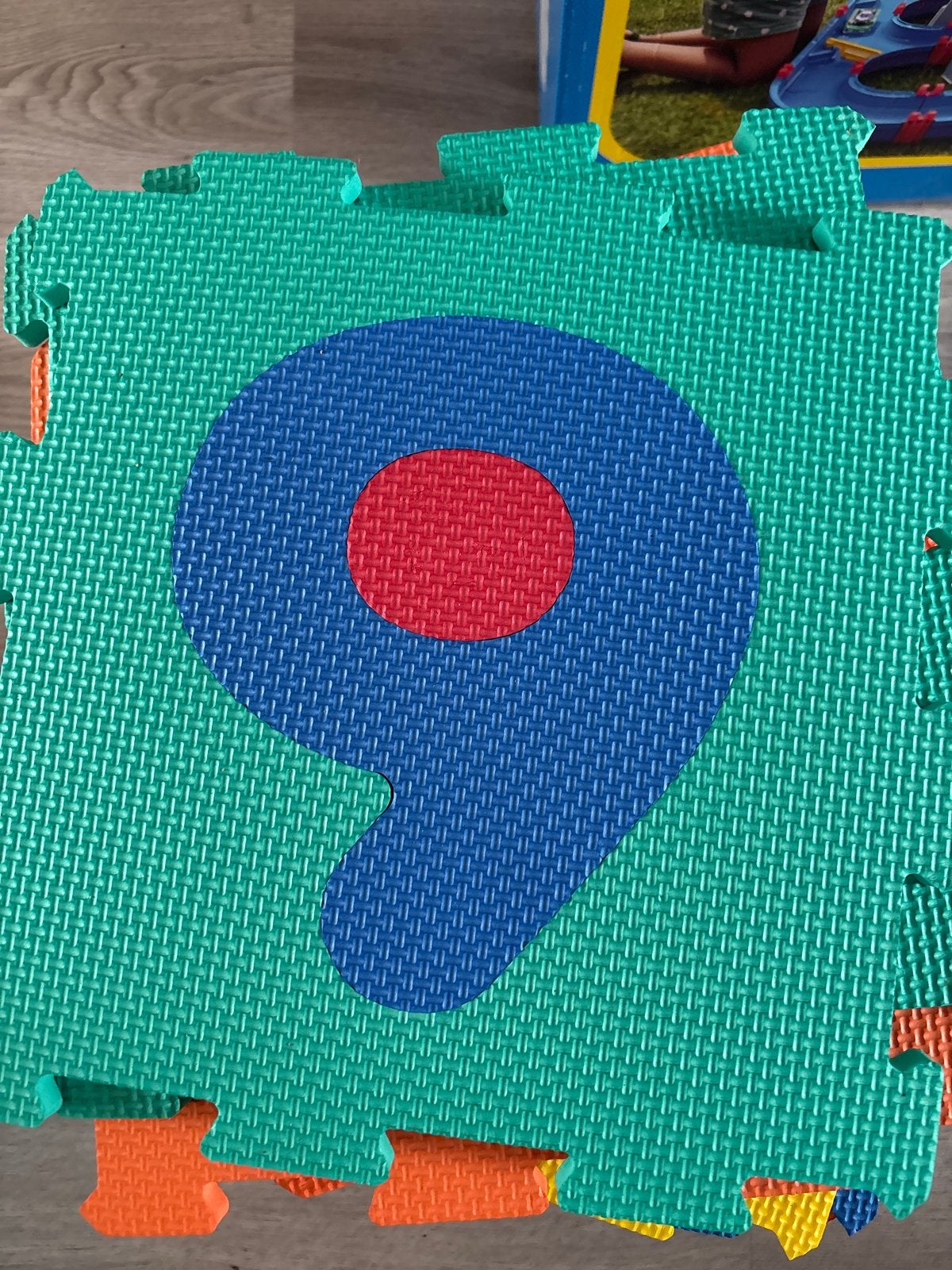 Puzzelmat cijfer 9 - mist middelste rondje, Kinderen en Baby's, Ophalen, Gebruikt, Puzzelen