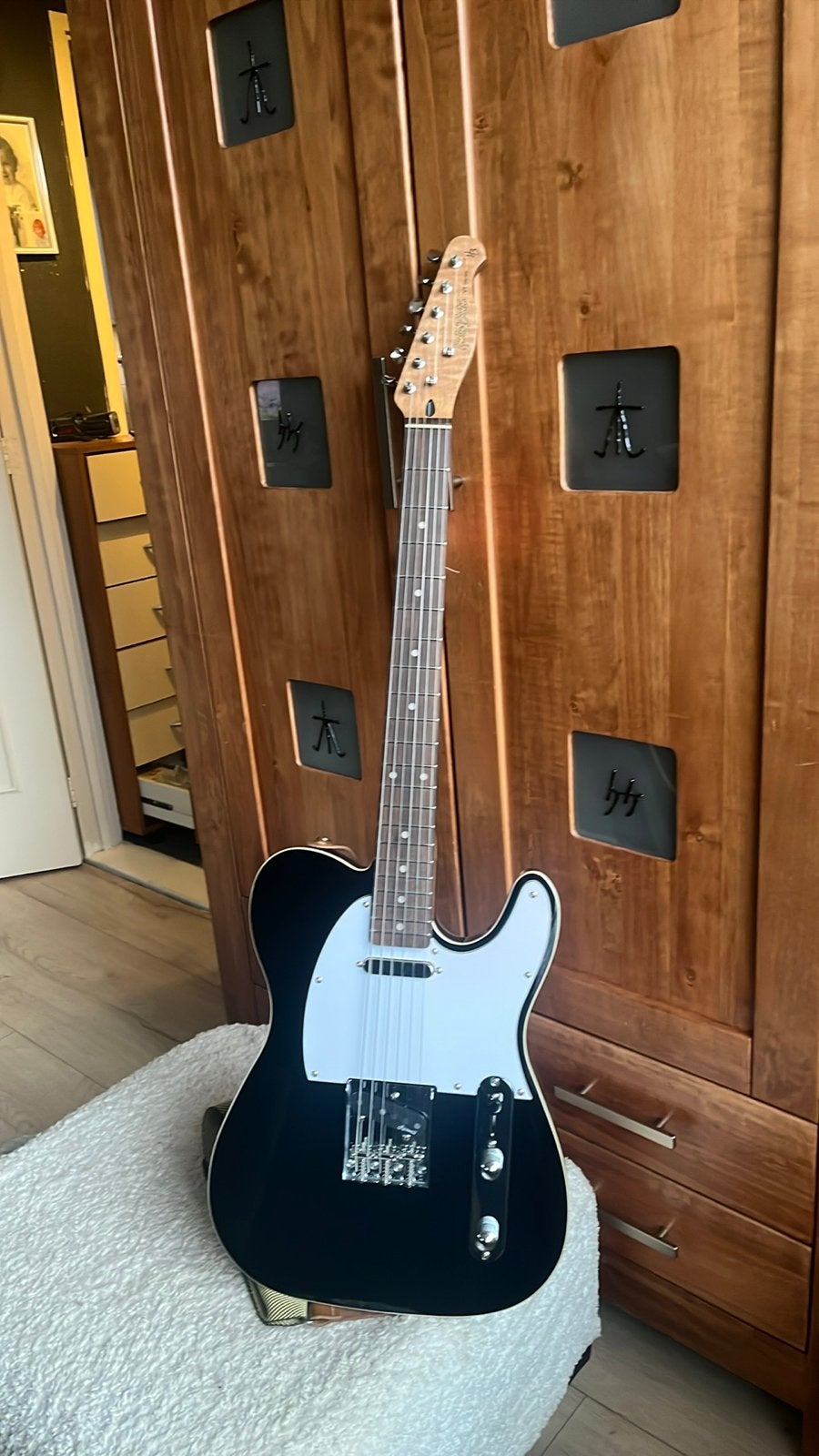 Harley Benton TE-62DBK Vintage Series elektrische gitaar, Ophalen, Zo goed als nieuw, Solid body, Overige merken