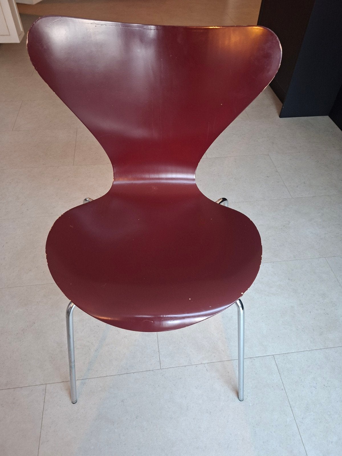 Fritz Hansen 6 stuks - Vlinderstoelen - Rood, 1981, Ophalen