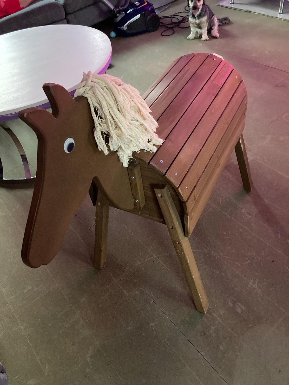 Houten speelpaard met manen voor kinderen, Ophalen, Zo goed als nieuw, Jongen of Meisje