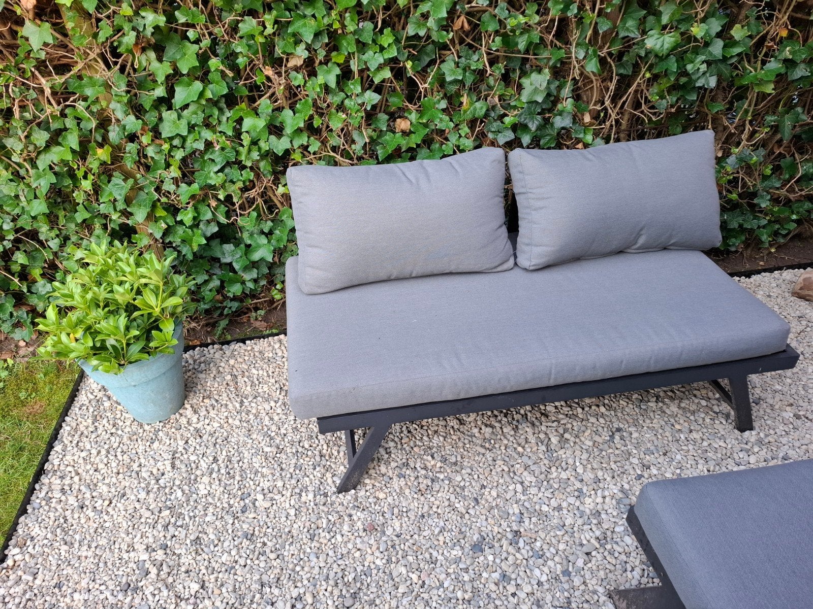 Loungeset, ideaal voor de kleine tuin of balkon, Tuin en Terras, Tuinsets en Loungesets, Ophalen, Bijzettafel