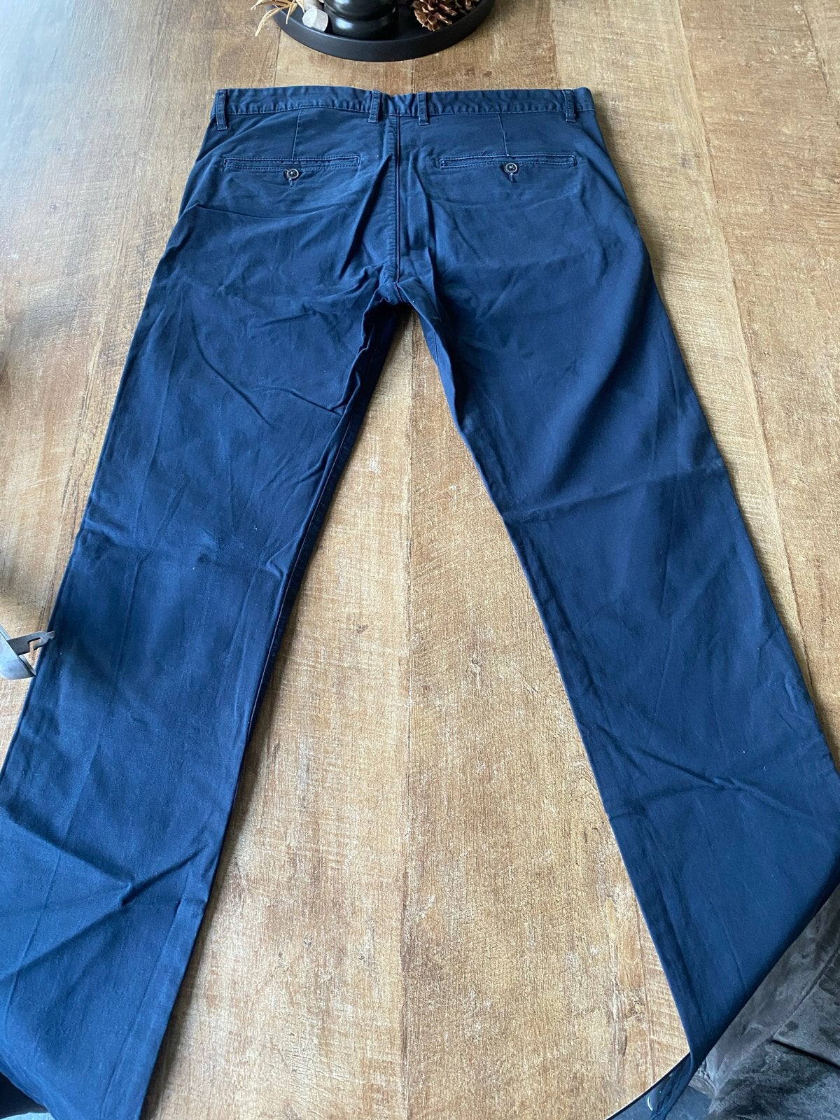H&M L.O.G.G. Skinny Fit Chino Broek - Maat 33, Ophalen of Verzenden, Zo goed als nieuw, Overige maten, Blauw