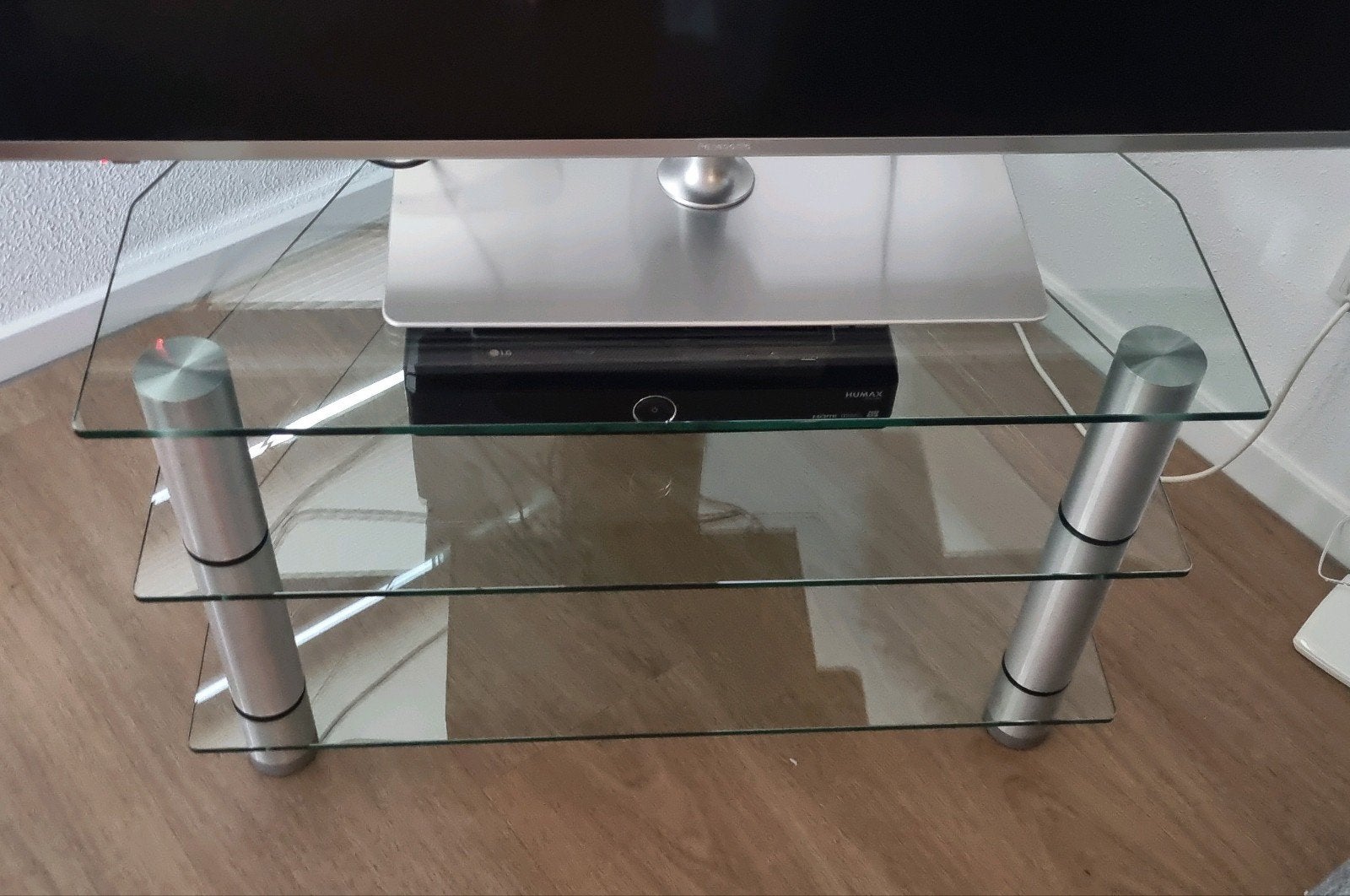 Aldenkamp tv- en audio meubel, Ophalen, 50 tot 100 cm, Zo goed als nieuw, Glas