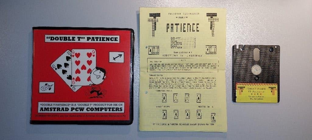 Voor Amstrad PCW: "Double T Patience" op 3" diskette., Computers en Software, Vintage Computers, Ophalen of Verzenden