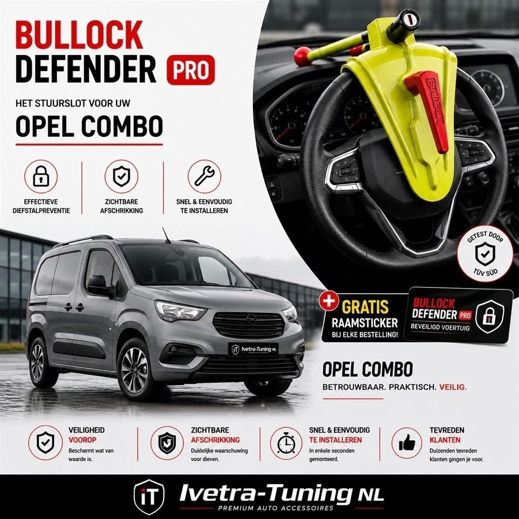 Stuurslot Opel Combo | Stuurslot Opel Vivaro, Ophalen of Verzenden, Info@ivetra-tuning.nl | www.ivetra-tuning.nl, Ivetra-Tuning NL