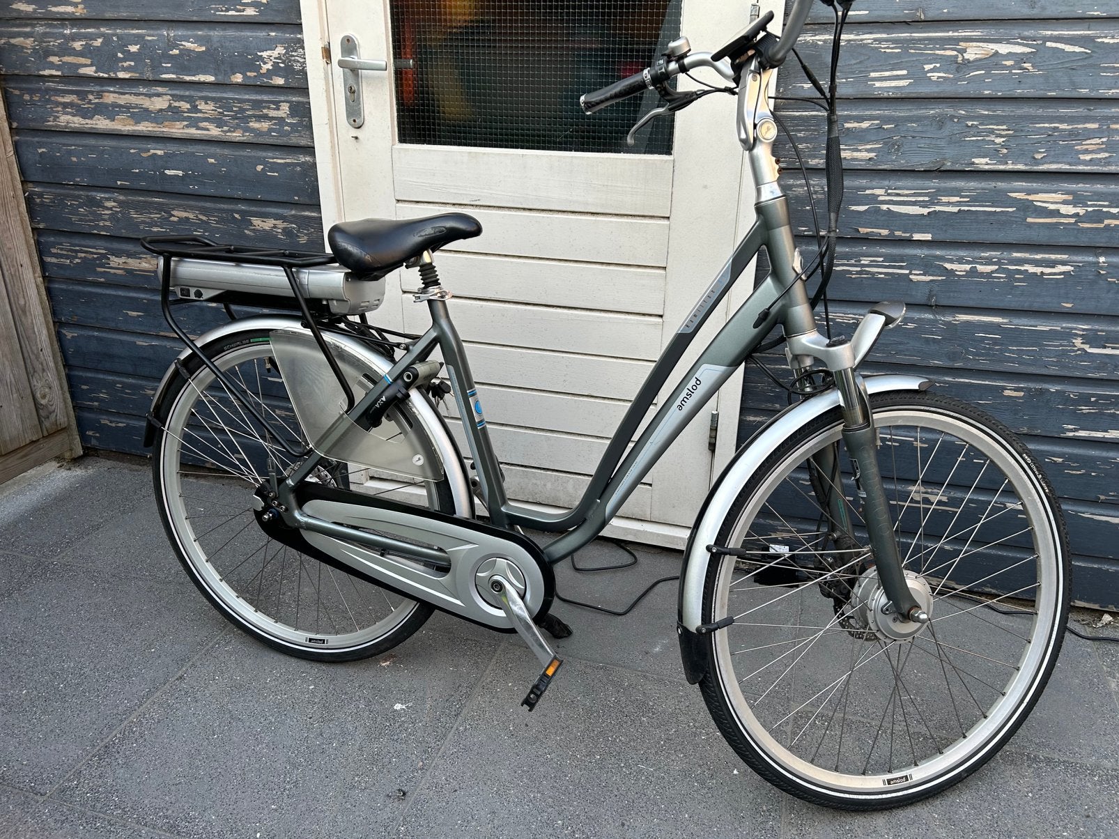 Amslod Hamilton ST elektrische fiets grijs Platina XL accu, 59 cm of meer, Ophalen, Zo goed als nieuw, Overige merken