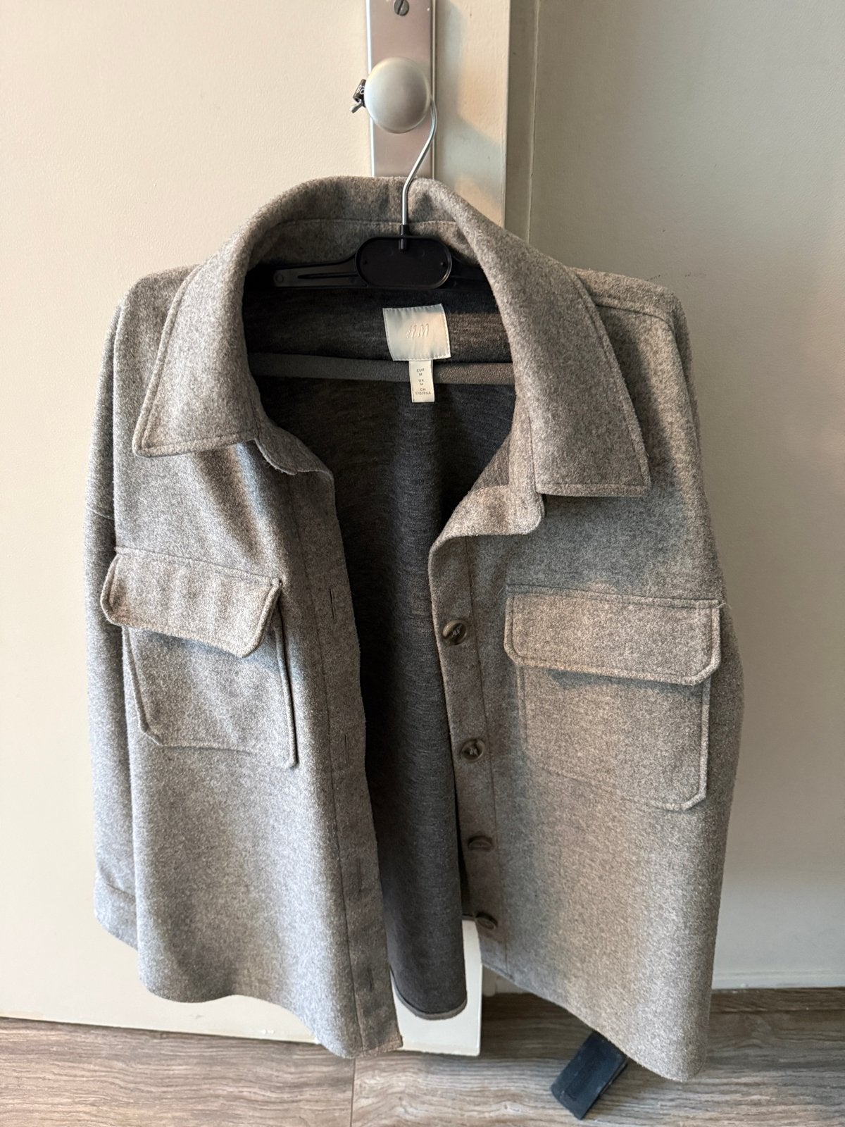 H&M Grijs Overshirt Maat M, Ophalen of Verzenden, Zo goed als nieuw, Maat 38/40 (M), Grijs