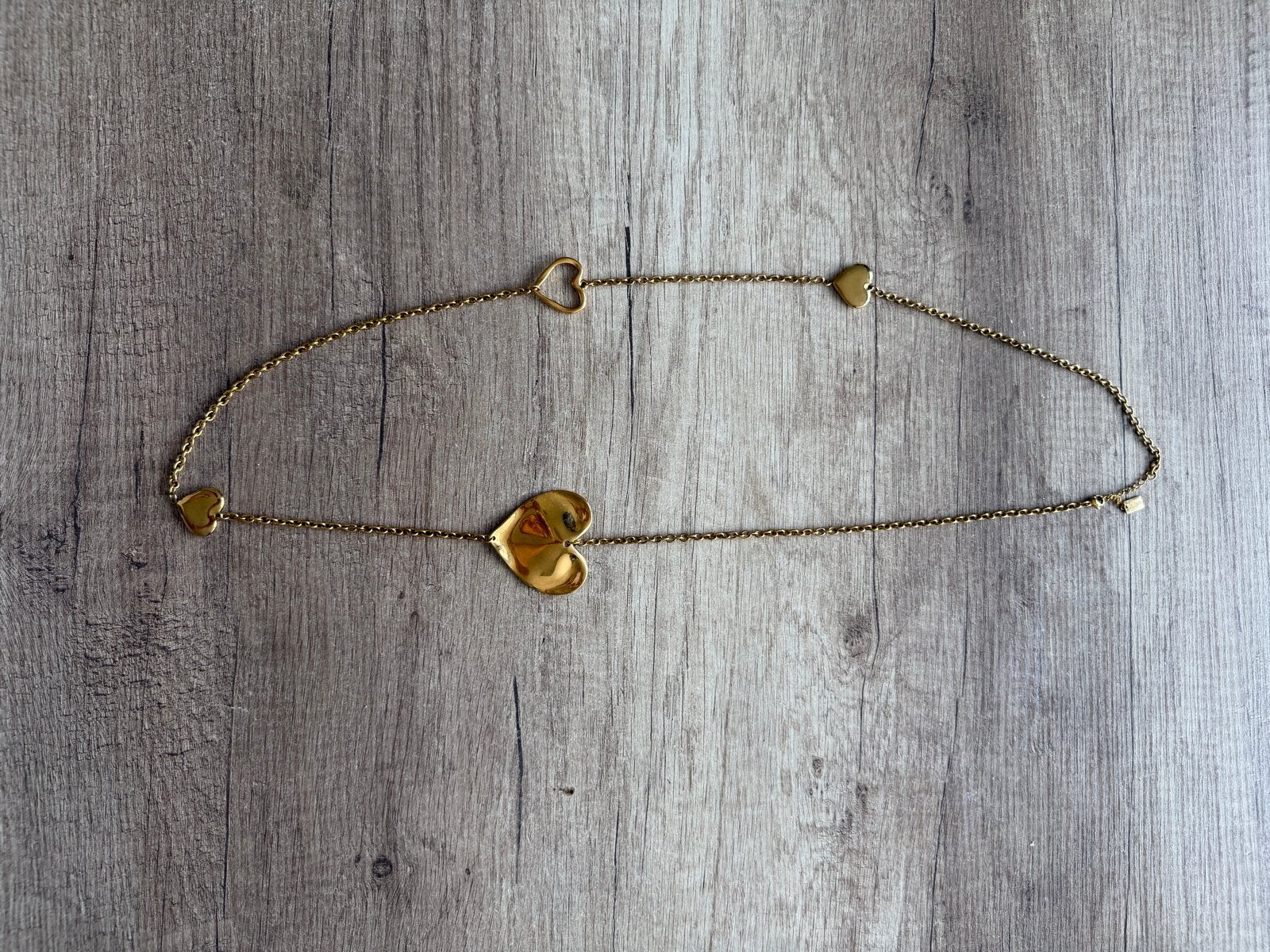 Gouden ketting met hartjes - My Jewellery, Ophalen of Verzenden, Zo goed als nieuw, Goud, Met hanger