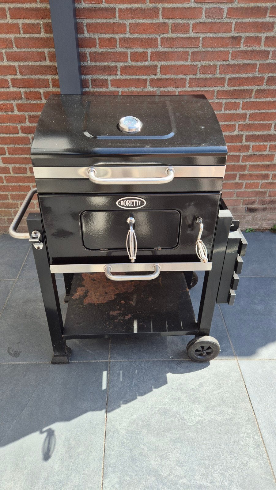Boretti houtskool BBQ met hoes, Tuin en Terras, Ophalen, Gebruikt, Boretti, Met accessoires