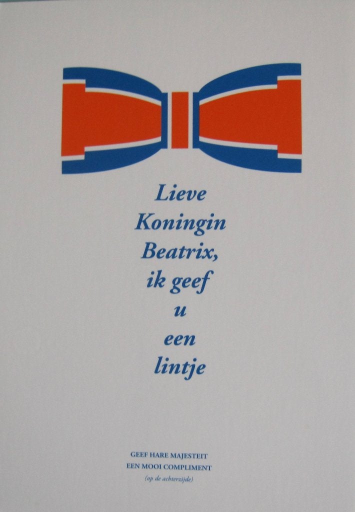 Twee bedank ansichtkaarten voor koningin Beatrix - nieuw, Ophalen of Verzenden, 1980 tot heden, Ongelopen, Overige thema's