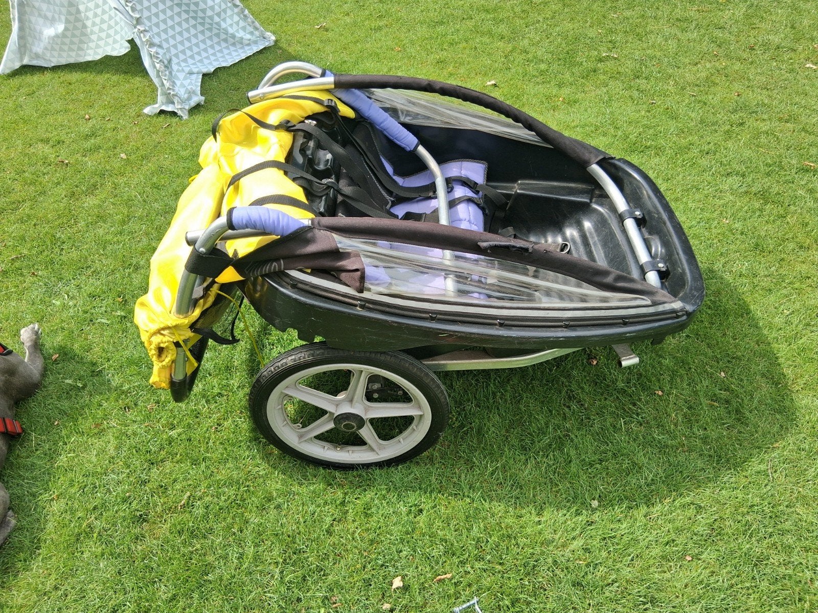 Kid Car Fietskar/Buggy met Babyschaal en Accessoires, Ophalen, Gebruikt, Opvouwbaar, Kid Car