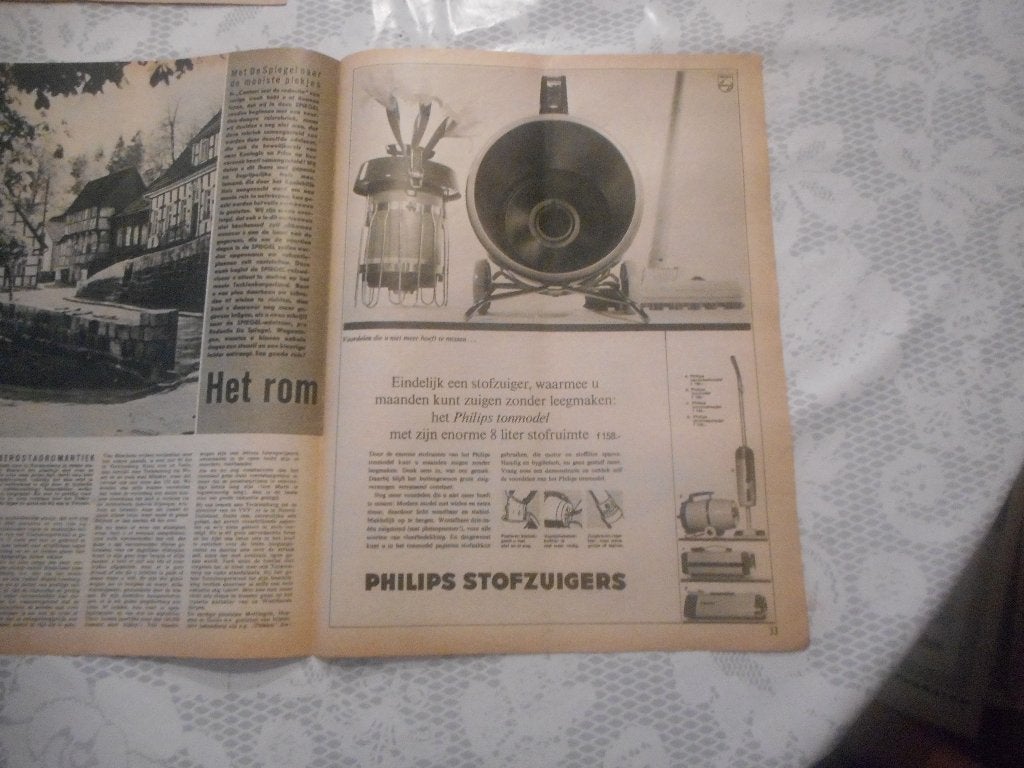 Adv. Philips. Stofzuigers. 1962., Ophalen of Verzenden, Gebruikt, Overige typen