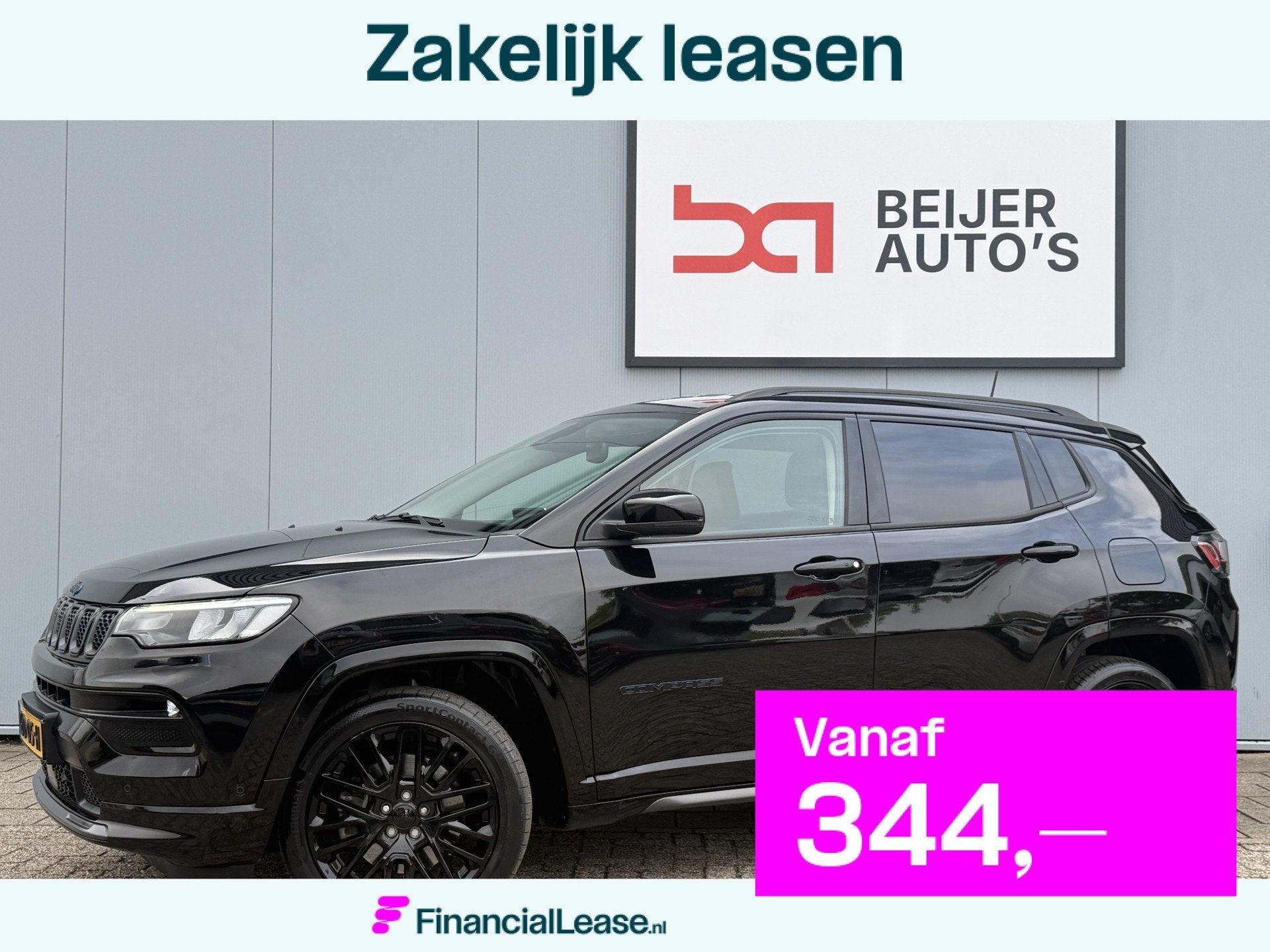 Jeep Compass 4xe 240 Plug-in Hybrid Electric S Automaat SOH, Automaat, Euro 6, 4 cilinders, Zwart