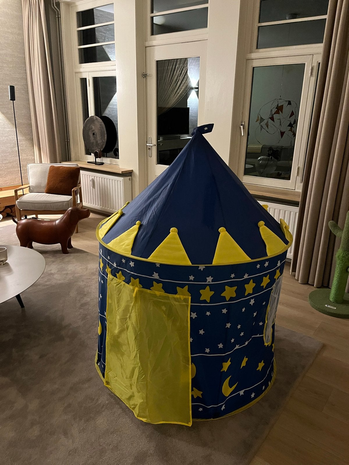 Indigo Speeltent Kasteel - Maan & Sterren (130x100 cm), Kinderen en Baby's, Ophalen, Zo goed als nieuw, Overige materialen