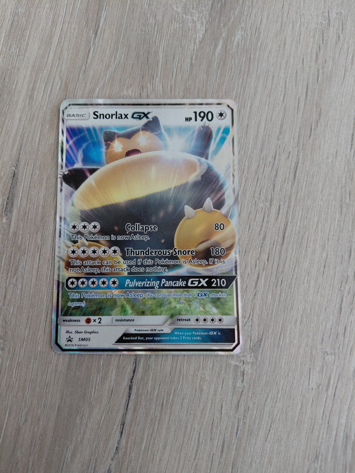 Snorlax GX SM05 promo, Ophalen of Verzenden, Zo goed als nieuw, Losse kaart