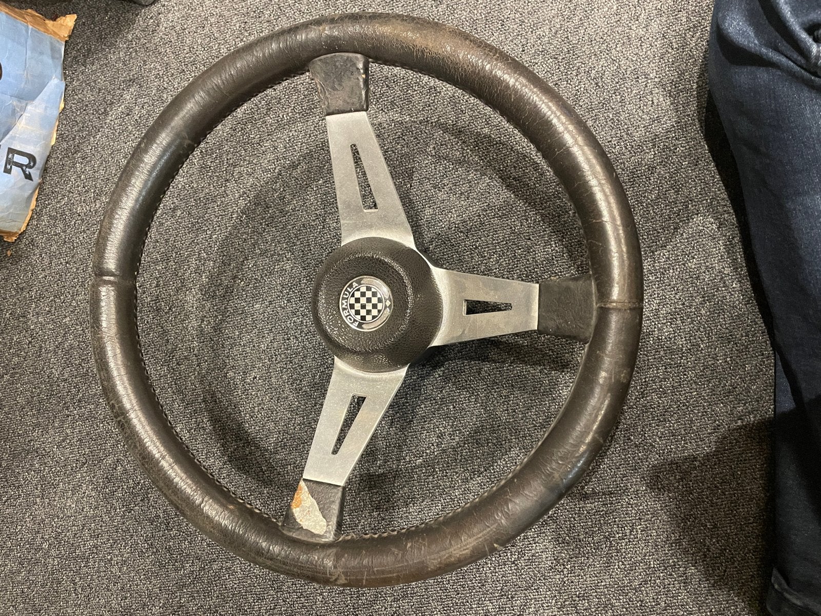 Leren Formula Deep Dish Stuur voor Ford(?), Ophalen of Verzenden, Gebruikt