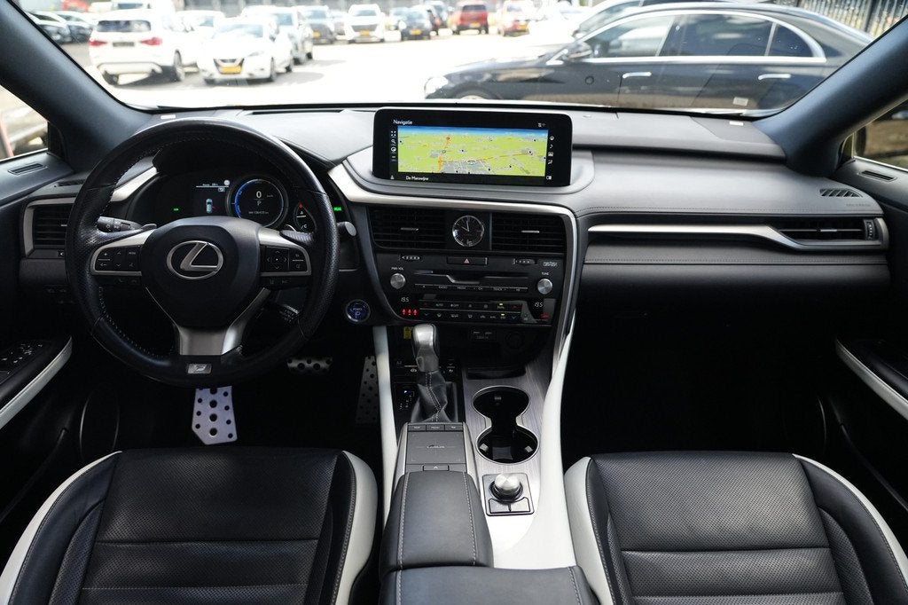 Lexus RX 450h 4WD F Sport Line 313pk Panoramadak/Trekhaak/Ma, Gebruikt, 2000 kg, Bedrijf, Hybride Elektrisch/Benzine