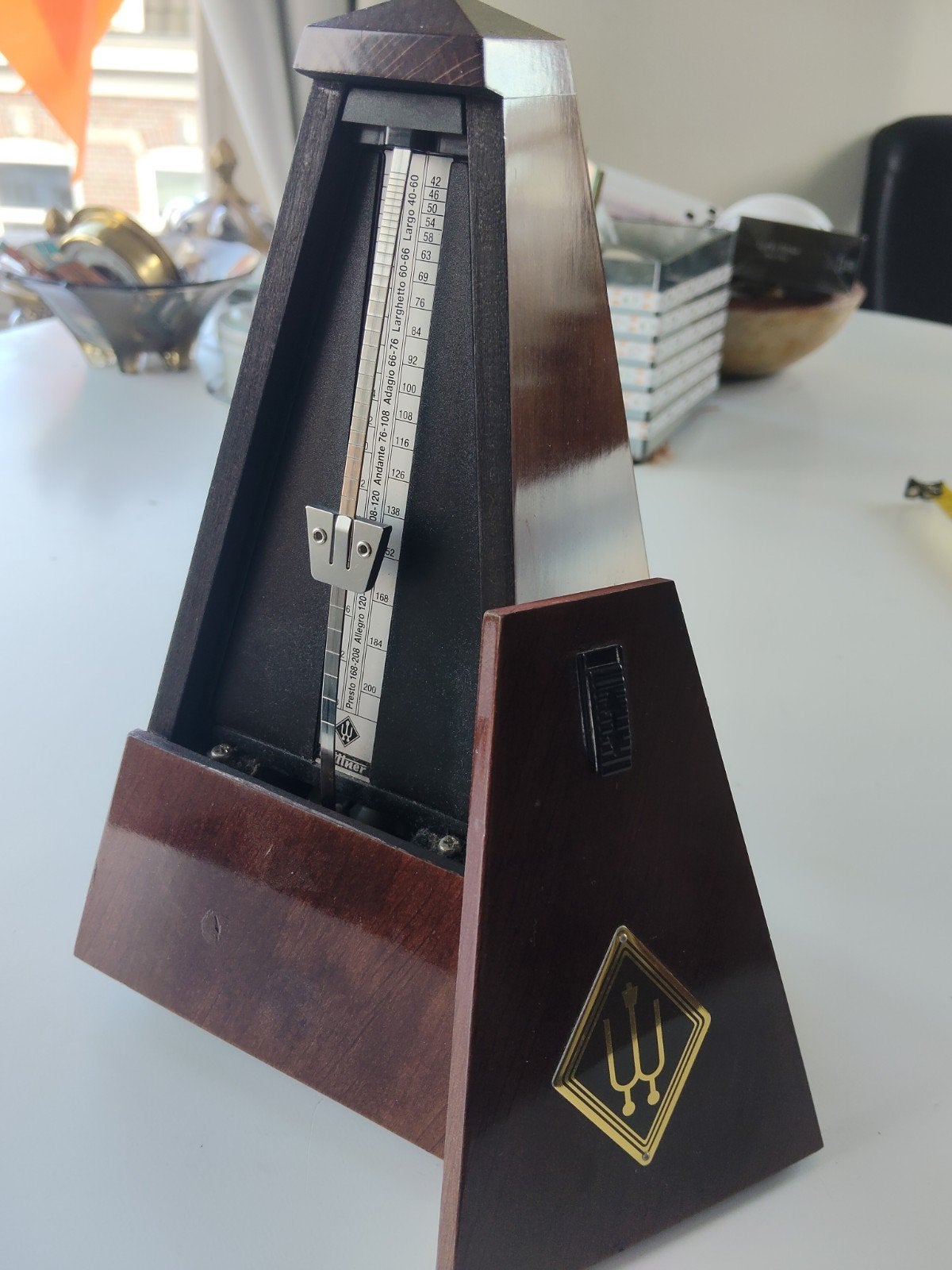 Vintage Houten Metronoom - Muziek Accessoire, Ophalen of Verzenden, Gebruikt