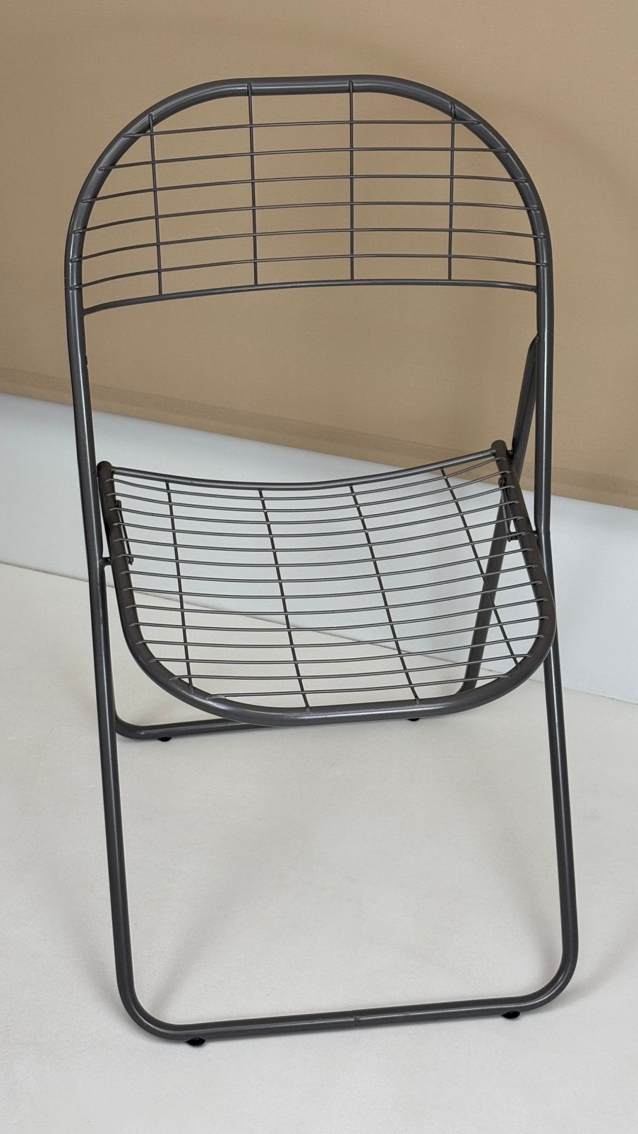 Vintage Ikea eighties grijze draadstaal Åland klapstoel, Vintage, Zo goed als nieuw, Metaal, Vintage