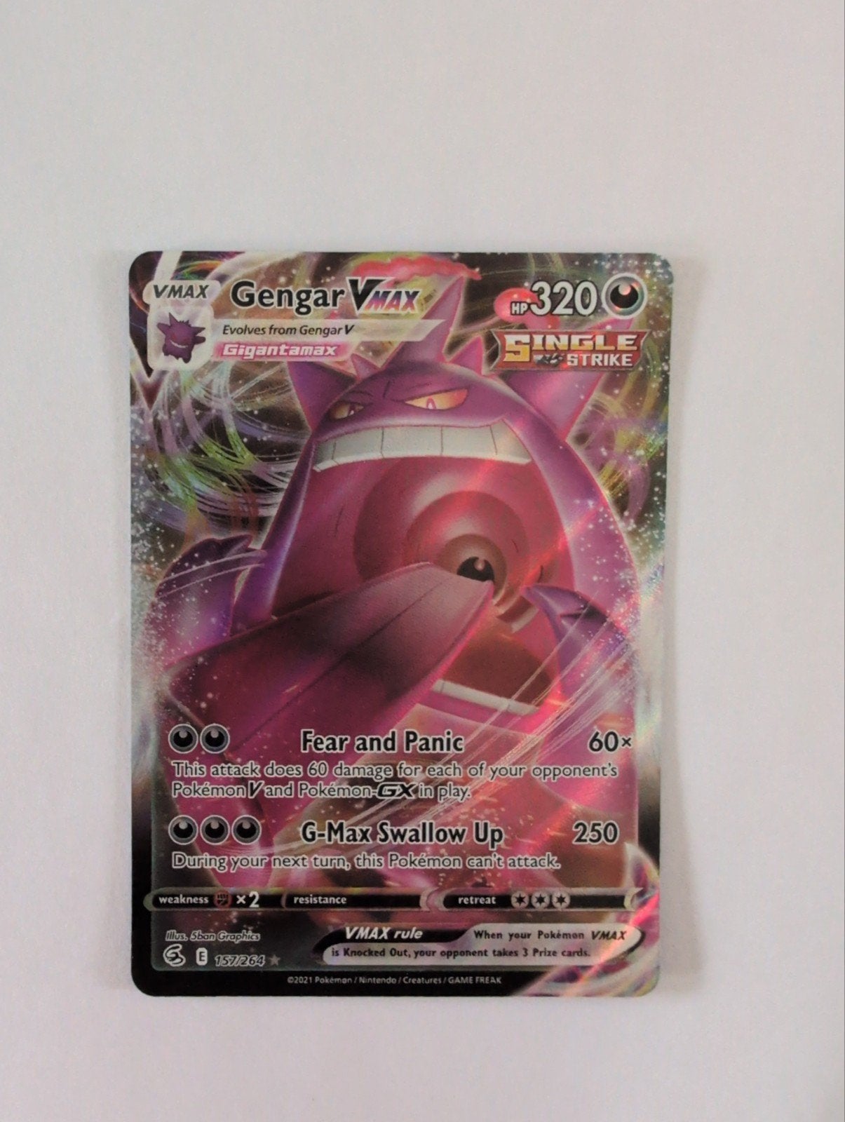 Gengar Vmax 157/264, Zwart, Overige systemen, Ophalen of Verzenden, Zo goed als nieuw