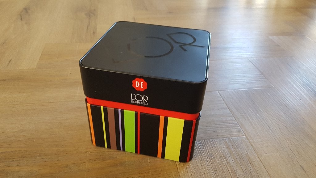 koffiecup opbergbox DE LÓR Opbergblik, Ophalen of Verzenden, Gebruikt, Douwe Egberts, Overige typen