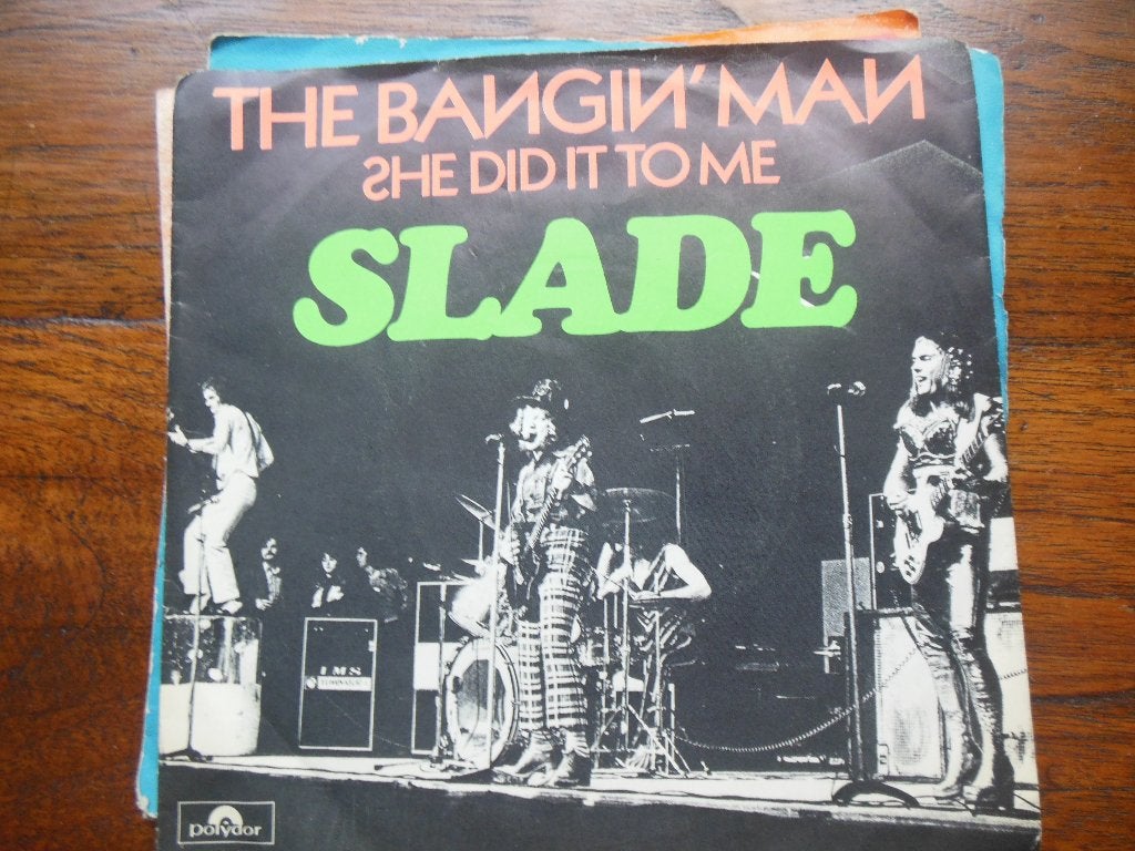 single slade the bangin' man 45rpm jukebox vinyl record 7'', 7 inch, Ophalen of Verzenden, Zo goed als nieuw, Rock en Metal