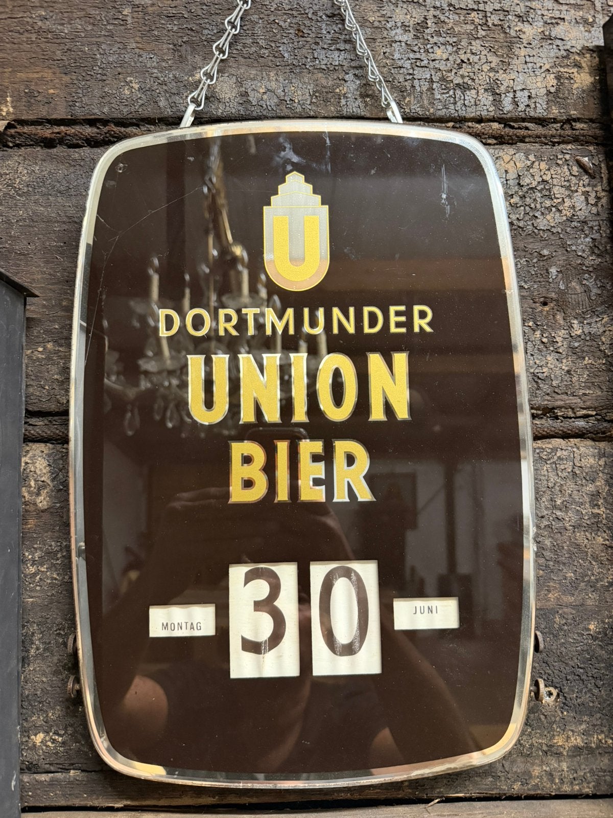Bier merk kalender glasplaat uniek decoratie union bier, Ophalen, Gebruiksvoorwerp, M, Zo goed als nieuw
