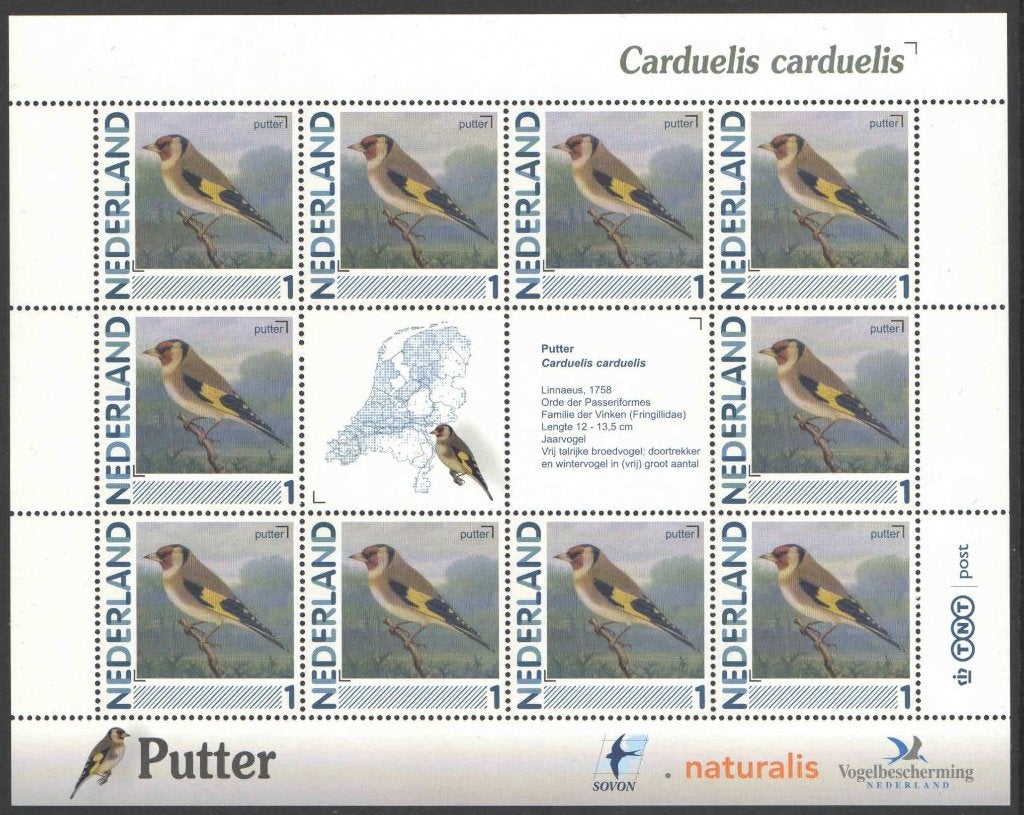 Postzegels Vogels in Nederland: Putter, Ophalen of Verzenden, Na 1940, Postfris