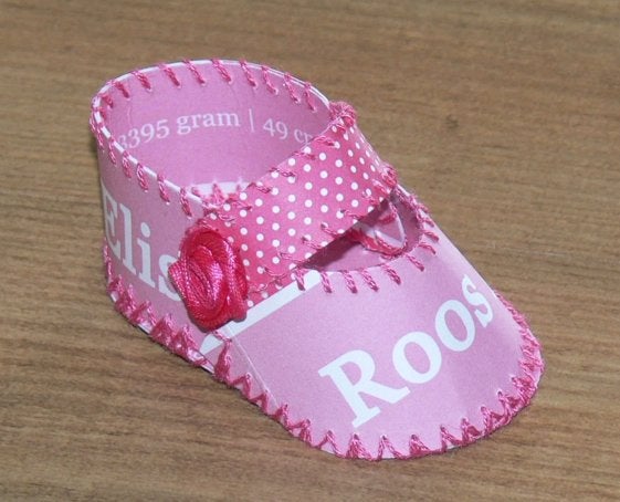 Unieke geboorteschoentjes van geboortekaartje, Kinderen en Baby's, Kraamcadeaus en Geboorteborden, Ophalen of Verzenden, Nieuw