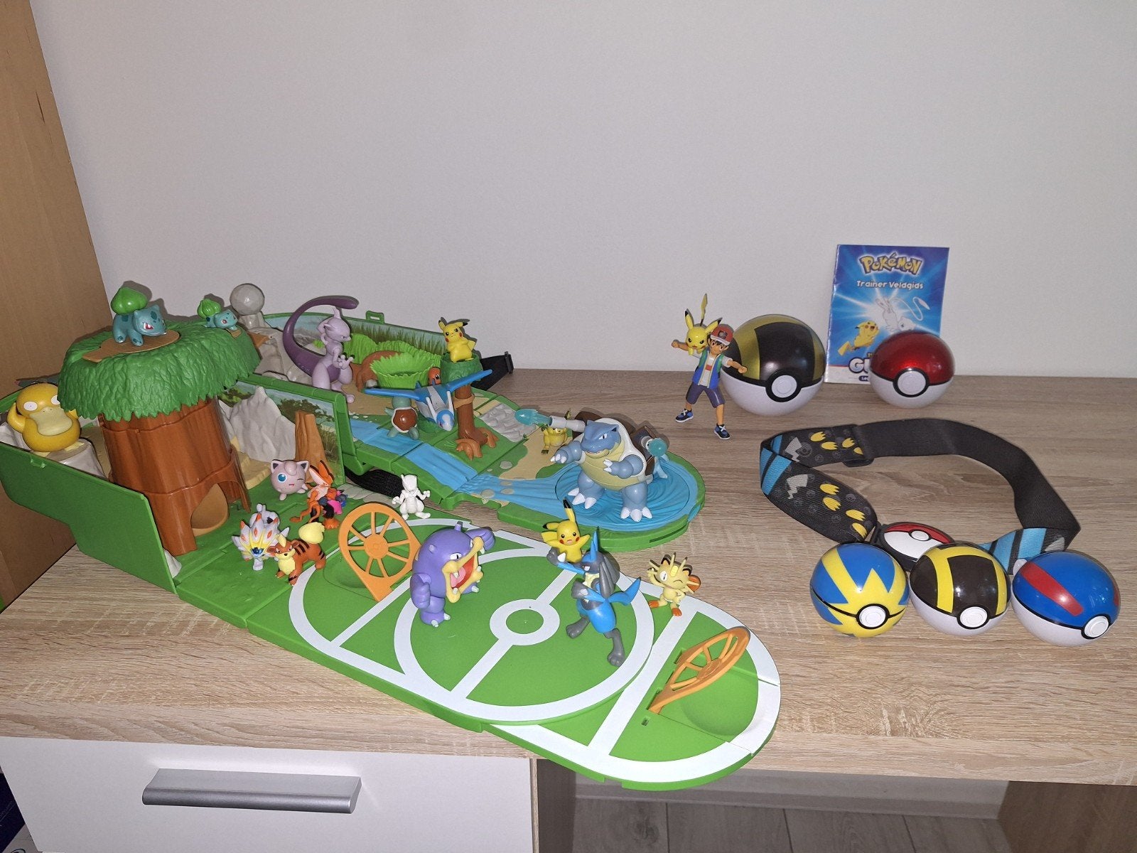 Grote Pokémon speelset met figuren en Pokéballs, Ophalen