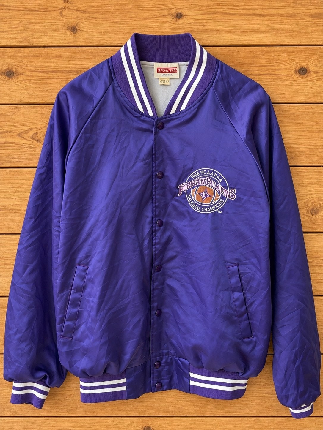 Vintage 80s NCAA Bomber Jacket XL, Ophalen of Verzenden, Zo goed als nieuw, Maat 56/58 (XL), Paars