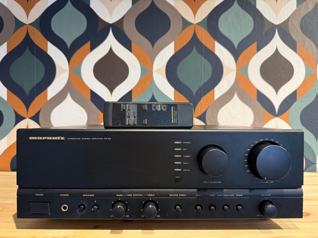 Marantz PM-62, nette staat, met servicebeurt, garantie, Marantz, Contact@vintageaudiobreda.nl, Zo goed als nieuw, 60 tot 120 watt