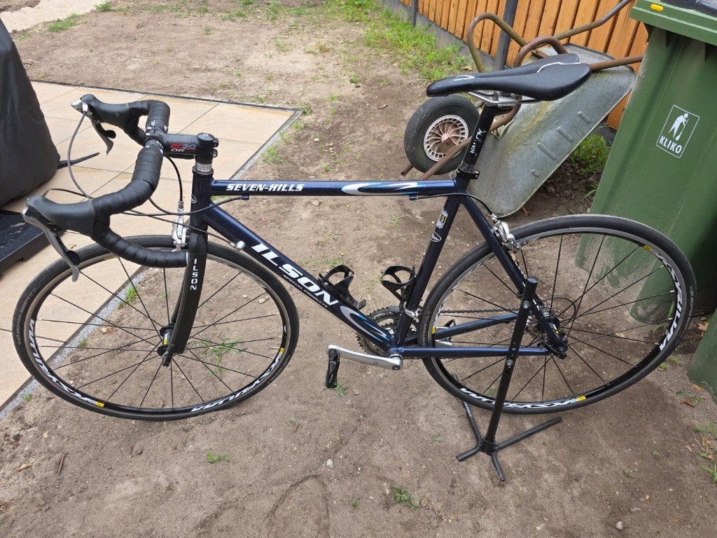 Ilson Racefiets Shimano 105 maat M., Fietsen en Brommers, Fietsen | Racefietsen, Gebruikt, Velgrem, Aluminium, 15 tot 20 versnellingen