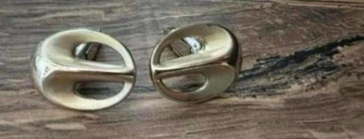 Vintage manchetknopen 2,5 cm Goudkleurig, Sieraden, Tassen en Uiterlijk, Manchetknopen, Ophalen of Verzenden, Zo goed als nieuw