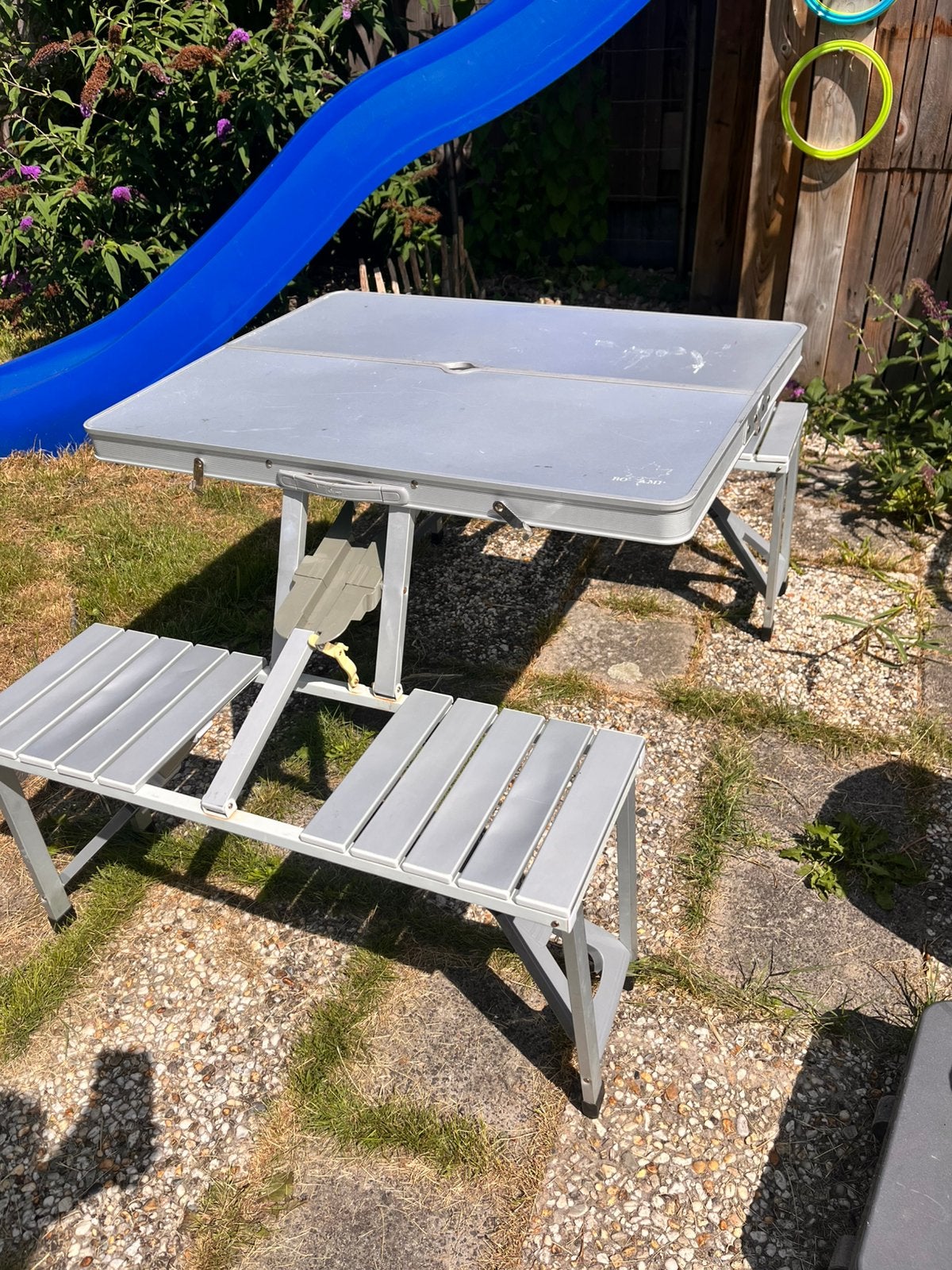 Bocamp picknicktafel voor op de camping, Ophalen, Zo goed als nieuw, Rechthoekig, Overige materialen
